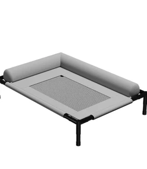 Cooling Elevated Dog Bed, Breathable Raised Pet Cot for Indoor Outdoor, Anti-Chew Washable Dog Bed