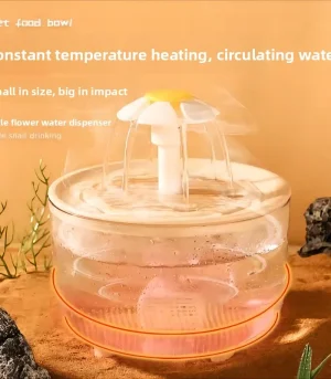 Winter Heated Cat Water Fountain, Constant Temperature Auto Circulating Pet Drinking Fountain