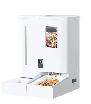 Automatic Pet Feeders 4L Stainless Steel Smart Features 720P Camera Timed Quantitative Food Dispenser for Cats Dogs