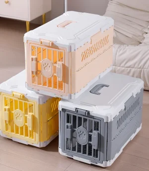 Portable Foldable Pet Carrier with Handle Breathable Travel Crate for Cats, Large Capacity Airline Approved Pet Kennel