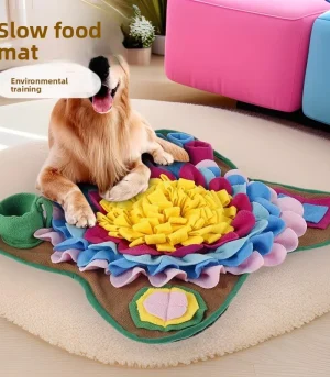 Durable Dog Snuffle Mat, Pet Nose Training Sniffing Pad, Indoor Foraging Feeder