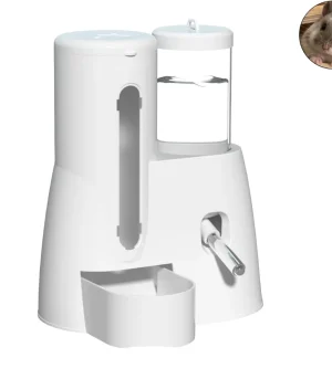 Luxurious Stylish 2 in 1 No Drip Small Animal Water Bottle Dispenser Automatic Food Bowl for Syrian Dwarf Hamsters
