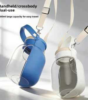 2-in-1 Pet Water Bottle, Large Capacity Portable Outdoor Water Dispenser for Dogs Cats