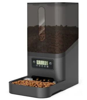 6L Smart Pet Feeder, Automatic Timed Quantitative Feeding Machine, Large Capacity Food Dispenser for Cats Dogs Household Use