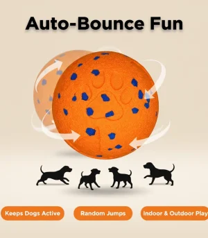 Interactive Dog Toy Electric Jumping Ball: Automatic Play, Teeth - Resistant Squeaky Toy for Boredom Relief Energy Burning