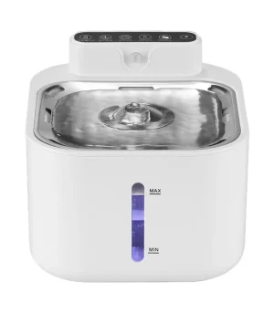 Wireless Induction Smart Pet Water Fountain, Constant Temperature Heating Cat Water Dispenser with Visible Water Level