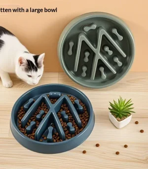 High Quality Slow-Feeding Dog Cat Bowls Anti-Choking Non-Slip Base Anti-Tipping Pet Food Utensils for Pet Feeding