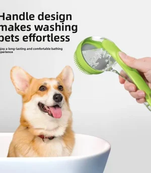 Soft Silicone Pet Bath Brush, Quick Foaming Dog Massage Comb, Multifunctional Cleaning Grooming Brush for Cat Dog Shower
