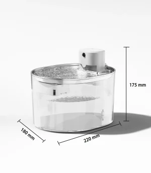 Wireless Stainless Steel Cat Water Fountain Automatic Circulation Cordless Pet Water Dispenser Flowing Water Bowl