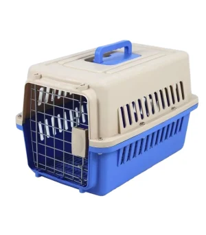 2-Door Top-Load Hard-Sided Solid Pattern Pet Travel Carrier Plastic Cat House Folding Pet Cage for Large Medium and Small Cats