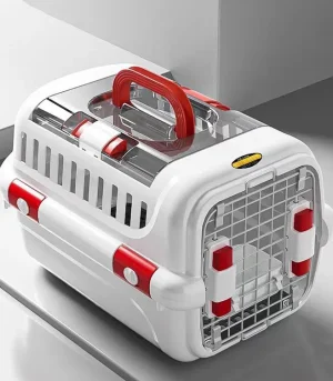 4 Seasons Universal Cat Carrier (Airline Approved)-Breathable Hard-Sided Plastic Pet Travel Crate for Shipping