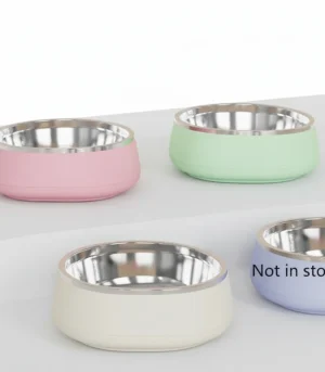 Large Diameter Pet Food 304 Food Grade Stainless Steel Waterproof Easy to Clean Luxury Bowls for Cats Dogs Birds Chickens