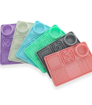 Silicone Dog Lick Mat with Suction Cups, Multifunctional Slow Feeder Pad, Non-Slip Pet Licking Mat for Anxiety Relief