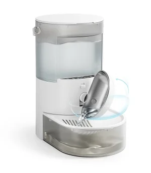 Clean Dirty Separation Pet Water Fountain Wireless Tiltable Cat Dog Water Dispenser, Smart Constant Temperature APP Monitoring