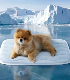 Breathable Cooling Dog Bed, 2X Fast Cooling Pet Sleeping Mat, Machine Washable All-Season Pet Pad
