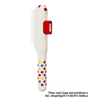 Dog Cat Pet Self-Cleaning Comb with One-Key Press for Hair Removal and Massage-Open Knot Floating Design