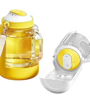 Large Capacity Dog Water Bottle One Press Design, Portable Outdoor Pet Water Cup, 2 in 1 Food and Water Travel Cup for Cats Dogs