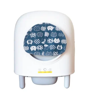 Cat Litter Box Door Curtain Odor Proof Dust-proof Polyester 65L Capacity Easy to Clean 15 Styles Automatic Pet Self Petree