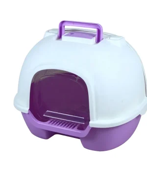Configurable Training Hooded Cat Litter Box Toilet Large Front-Entry with PP Litter Scoop