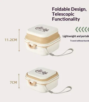 Adjustable Double Layer Dog Cat Bowl, Portable Outdoor Travel Dual Feeding Watering Pet Bowl for Outdoor Use