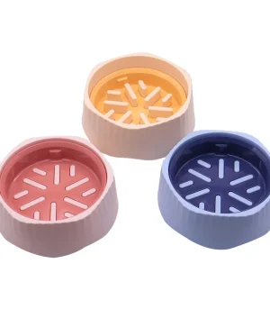 2 in 1 Slow Feeder Dog Bowl, Anti-Tip Anti-Choke Pet Food Bowl, Convertible Design for Cats Dogs, Food Grade PP Material