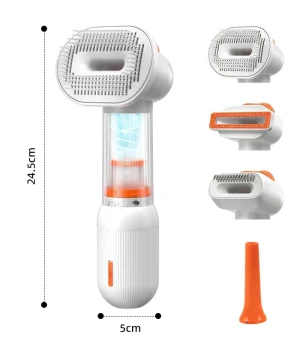 Multifunctional 4-in-1 Pet Grooming Tool, Hair Suction Knot Remover Comb, Floating Hair Scraper for Dogs Cats Daily Beauty Care