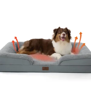 Removable Washable Memory Foam Dog Bed, Large Orthopedic Pet Sofa Bed, Soft Calming Pet Bed for Medium Large Dogs All Seasons
