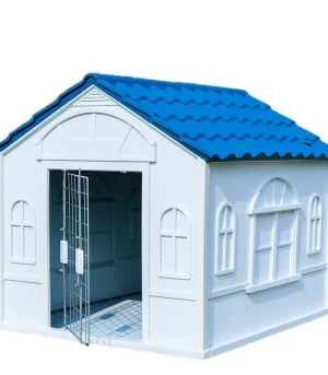 All Weather Plastic Dog House Ventilated Indoor Outdoor Pet Kennel