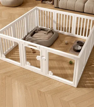 Dog Fence Indoor Pet Fence Above-Ground Household Small Isolation Fence Small Dog Cage Fence for Home Use
