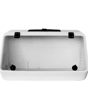 High Clear Turtle Tank with Ramp, Amphibious Reptile Habitat Box, Easy to Drain Escape-Proof for Water Land Turtles Small Pets