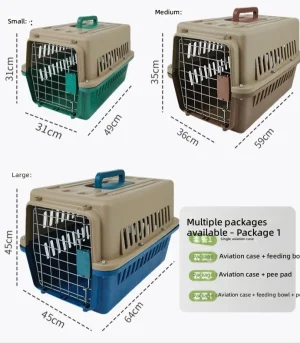 Outdoor Handheld Pet Travel Carrier, Ventilated Cat Dog Transport Cage, Portable Airline Crate for Pet Check-in and Trip Use