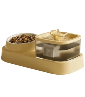 2-in-1 Pet Water Dispenser Dry Wet Separation Automatic Cat Dog Drinking Fountain Universal Pet Feeding Supplies