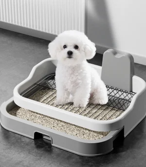 Dog Toilet Large Dog Extra Large High-Edged Wire Mesh Flat-Plate Anti-Pee-Splash Easy-to-Clean Litter Box