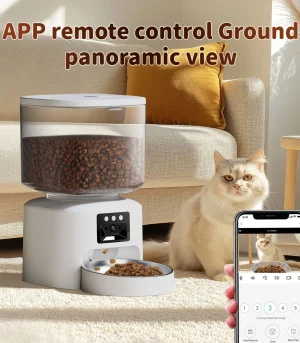 Smart Pet Feeder with 1080P HD Camera - WiFi Remote Control Auto Food Dispenser for Cats Dogs, Direct Sale