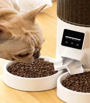 Vacuum Automatic Feeder for Cats Dogs Timed Quantitative Smart Pet Food Dispenser with Power Cord 9L Large Capacity